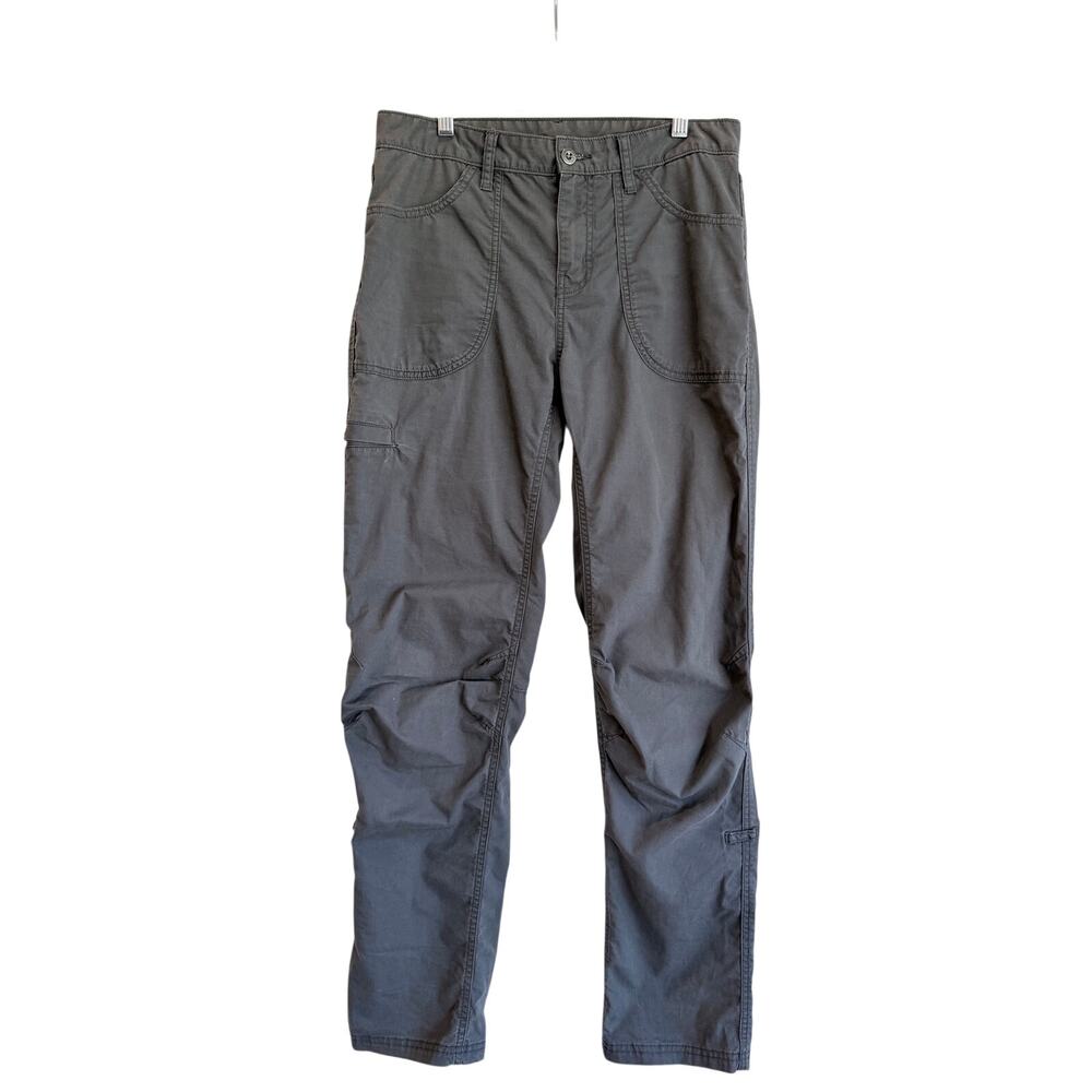 Patagonia Pants Size 8 Gray Organic Cotton Stretch Outdoor Utility Straight Legs - Picture 2 of 8